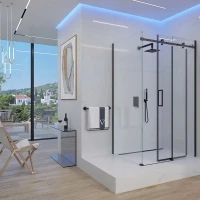 Душевой уголок 150x90 см Veconi Rovigo RV074B-15090-01-C4 прозрачное