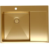 Кухонная мойка Reflexion Maggiore RX2365GD 65x50 см, золотой матовый
