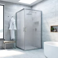 Душевой уголок Vegas Glass ZA NOVO h2000 120 07 10 120x120 см, профиль матовый хром, стекло сатин