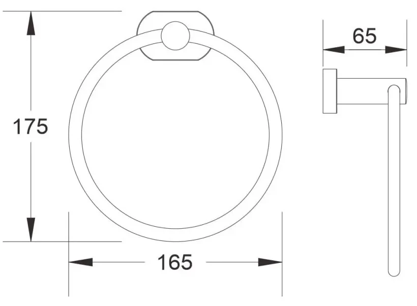 Полотенцедержатель кольцо Belz B90104 черный матовый - фото 2
