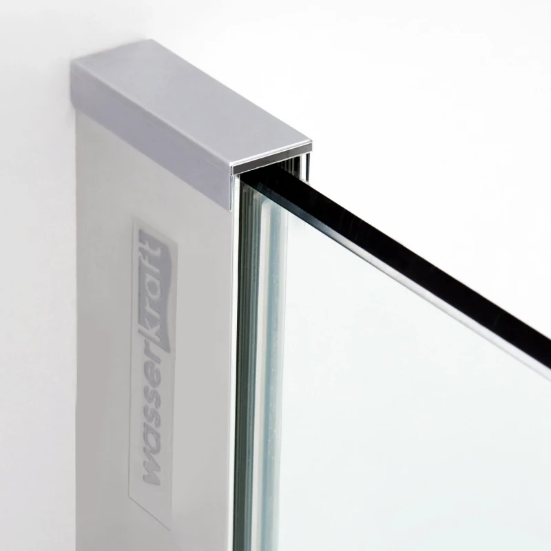 Душевая дверь распашная 120 см прозрачное стекло WasserKRAFT ALLER 10H05L