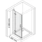 Душевая дверь распашная 120 см прозрачное стекло WasserKRAFT ALLER 10H05L - 9