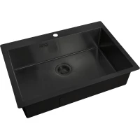 Кухонная мойка Zorg ZL R 750510 GRAFIT 75x51 см, графит