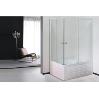 Душевой уголок с поддоном Royal Bath RB8120BP-C-R 120x80 см R, профиль белый, стекло матовое