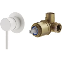 Смеситель для душа Plumberia Selection IXO KITXO1135BO встраиваемый, белый матовый