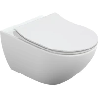 Унитаз подвесной Cersanit Street Fusion A64516 безободковый, с сиденьем микролифт, белый
