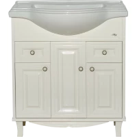 Тумба под раковину Misty Шармель Л-Шрм01080-5812Я 77,3 см, напольная, светло-бежевый глянец