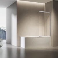 Шторка для ванны Vincea VSB-6E900CL-R 90 см R, профиль хром, стекло прозрачное