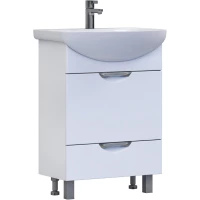 Тумба под раковину Vigo Callao tn.CAL.BAL.60.2Y 56 см, напольная, белый глянец/белый матовый