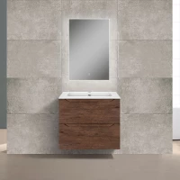 Комплект мебели темное дерево 61 см Vincea Norma VMC-2N600RW + VCB-2N600W + VLM-2J600