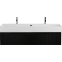 Тумба под раковину Cezares Premium 55427 120,4 см, подвесная, Plisse Nero Opaco