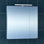 Изображение товара зеркальный шкаф 66,7х73 см белый глянец санта стандарт 113009