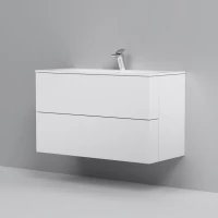 Тумба с раковиной белый глянец 101 см Am.Pm Spirit V2.0 M70AFHX1002WG + M70AWCC1002WG