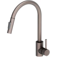 Смеситель для кухни Dorff Logic D3007511 с выдвижным изливом, сатин