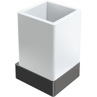 Стакан для зубных щеток Boheme Qubic 10724-SGM настенный, графит глянец