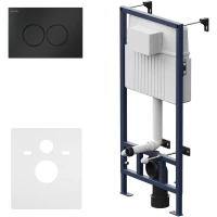 Инсталляция для унитаза Am.Pm Pro C L I012707.0138 с кнопкой смыва, черный матовый