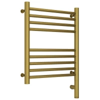 Полотенцесушитель электрический 500x400 состаренная латунь МЭМ правый, перемычка прямая Сунержа Богема 3.0 051-5805-5040