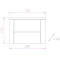 Комплект мебели ателье светлый/белый глянец 70 см Onika Стоун 107044 + UM-COM70/1 + 207033 - 4