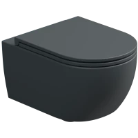 Унитаз подвесной GSG Like LKWCSOEC028 безободковый, торнадо, антрацит матовый