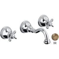 Смеситель для раковины Webert Ottocento OT750404065 встраиваемый, без донного клапана, бронза