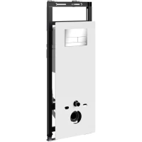 Инсталляция для унитаза WasserKRAFT Salm 27 27TLT.010.ME.WH.CH04 с кнопкой смыва, хром