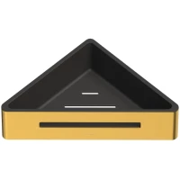 Полка для ванной Whitecross Ergo ER2282GLB 22x22 см, угловая, золотой матовый