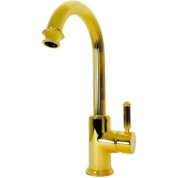 Смеситель для раковины Migliore Velvet Lux 33836 с донным клапаном, золотой