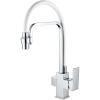 Смеситель для кухни Zorg ZR 341-8 YF с подключением к фильтру, гибким изливом, хром