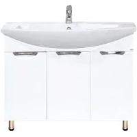 Тумба под раковину Misty Лаванда Э-Лав01105-011Пр 101 см, напольная, белый глянец