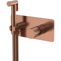 Гигиенический душ Boheme Stick Diamond 127-CB со смесителем, медь матовая