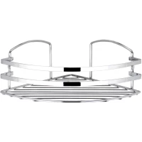 Полка для ванной Tekno-tel LM007SSM 24x24 см, угловая, нержавеющая сталь