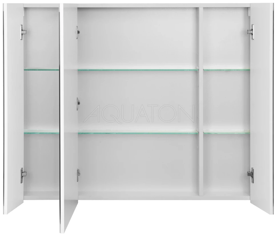 Зеркальный шкаф 100х81 см белый глянец Акватон Нортон 1A249302NT010 - фото 2