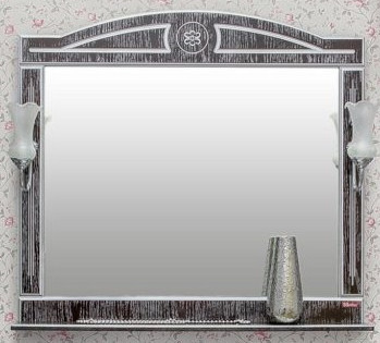 Зеркало 97,2х88 см венге серебряная патина Sanflor Адель H0000000749