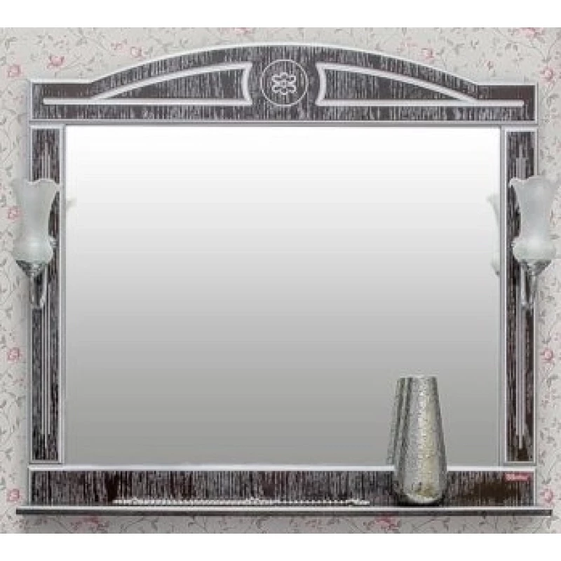 Зеркало 97,2x88 см венге серебряная патина Sanflor Адель H0000000749