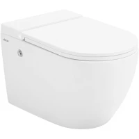 Унитаз подвесной Abber Bequem AC1108P импульсный, безободковый, с сиденьем микролифт, белый