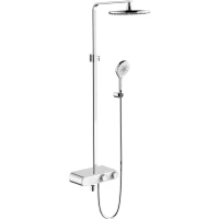 Душевая система Gappo G2495-1 260 мм, со смесителем, хром/белый