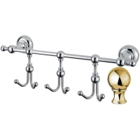 Планка с крючками Cezares Aphrodite APHRODITE-THK-03/24-M для ванны, золотой