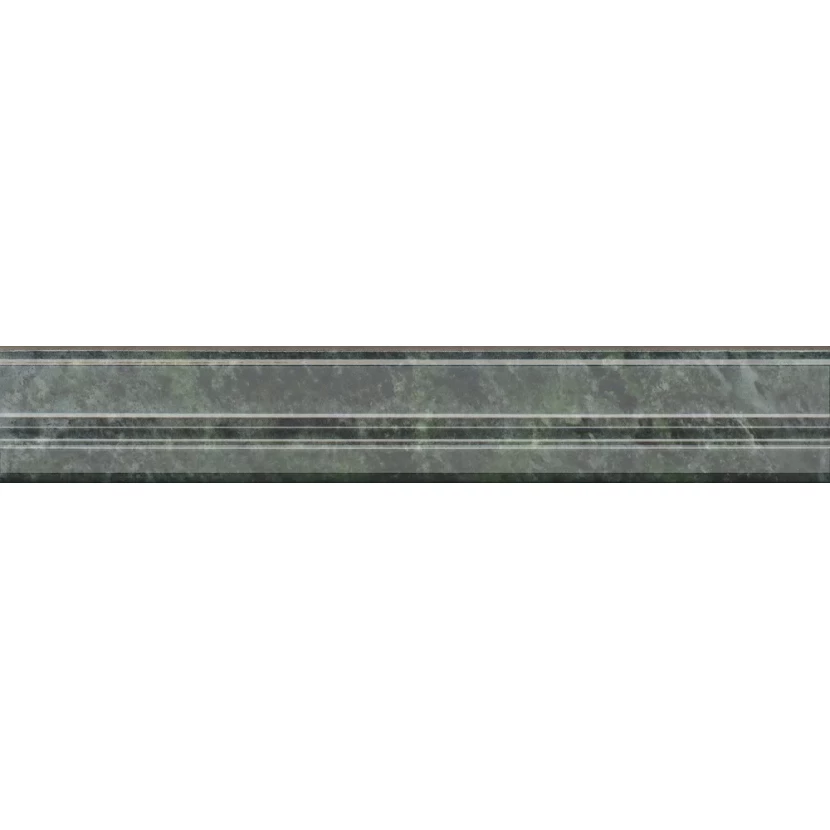 Бордюр Серенада зелёный глянцевый обрезной 30x5x1,9