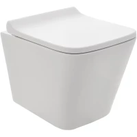 Унитаз подвесной AQUAme AQM2004 безободковый, с сиденьем микролифт, белый глянец