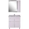 Зеркальный шкаф 80x75 см белый R ASB-Mebel Бари - 4