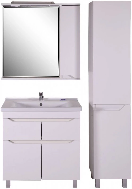 Зеркальный шкаф 80x75 см белый R ASB-Mebel Бари 9601 - фото 5