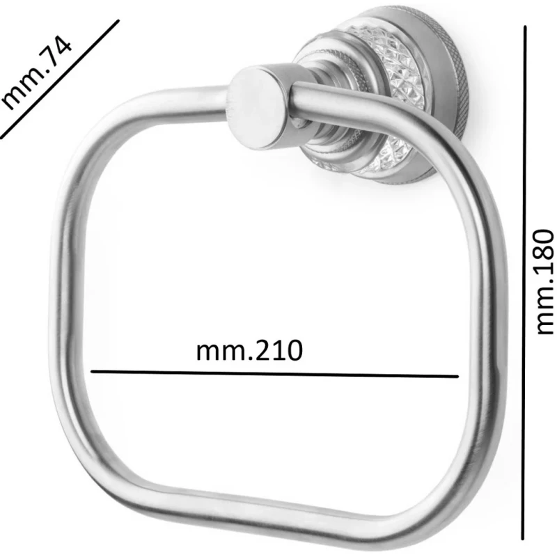 Полотенцедержатель кольцо Boheme Aura 10245-CR хром