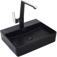 Раковина-чаша WeltWasser Elbach 21733 MB 10000004505 50x42 см, накладная, черный матовый