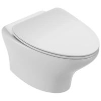 Унитаз подвесной Jacob Delafon Nouvelle Vague EDJ102-00 + E20069-00 безободковый, с сиденьем микролифт, белый