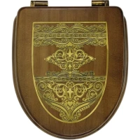 Сиденье для унитаза Migliore Milady 24335 с микролифтом, орех/бронза