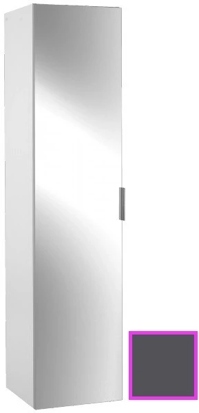 Пенал серый антрацит с реверсивной зеркальной дверцей Jacob Delafon Odeon Up EB873-N14 - фото 1