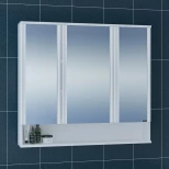 Изображение товара зеркальный шкаф 100x90 см белый глянец санта вегас 700182