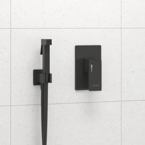 Изображение товара гигиенический душ wasserkraft abens a02041 со смесителем, черный матовый