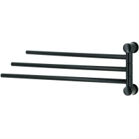 Полотенцедержатель WasserKRAFT Elbe K-1033B 40,5 см, поворотный, тройной, черный