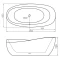 Акриловая ванна 180x85,5 см Abber AB9232 - 3